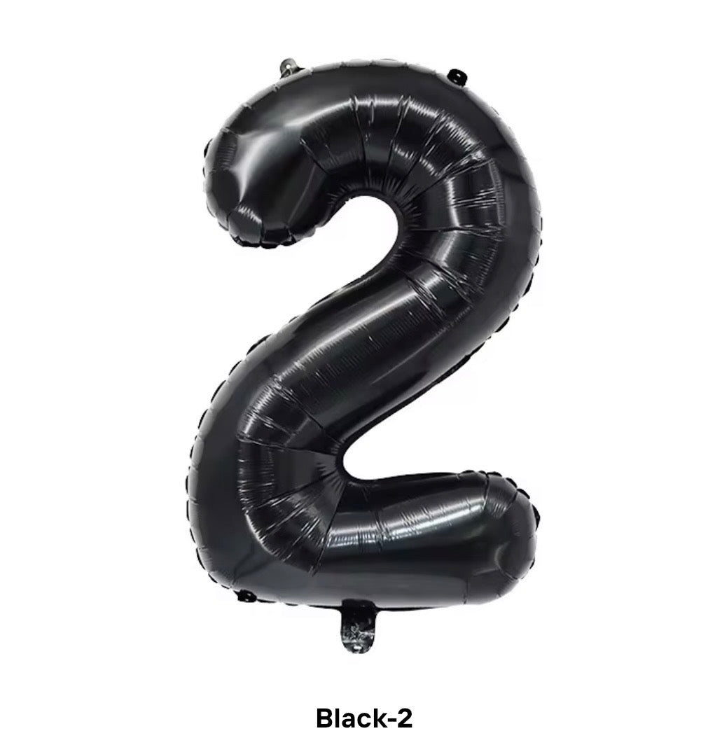 Black number balloon 100cm