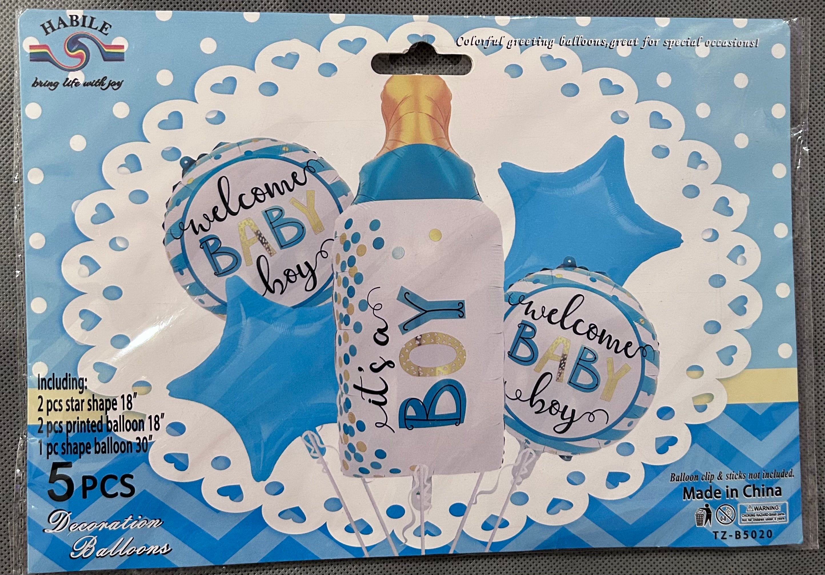 Gender reveal (girl or boy) party set