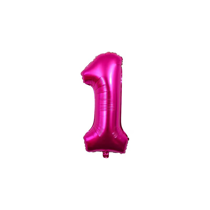 Fuchsia Number Balloon
