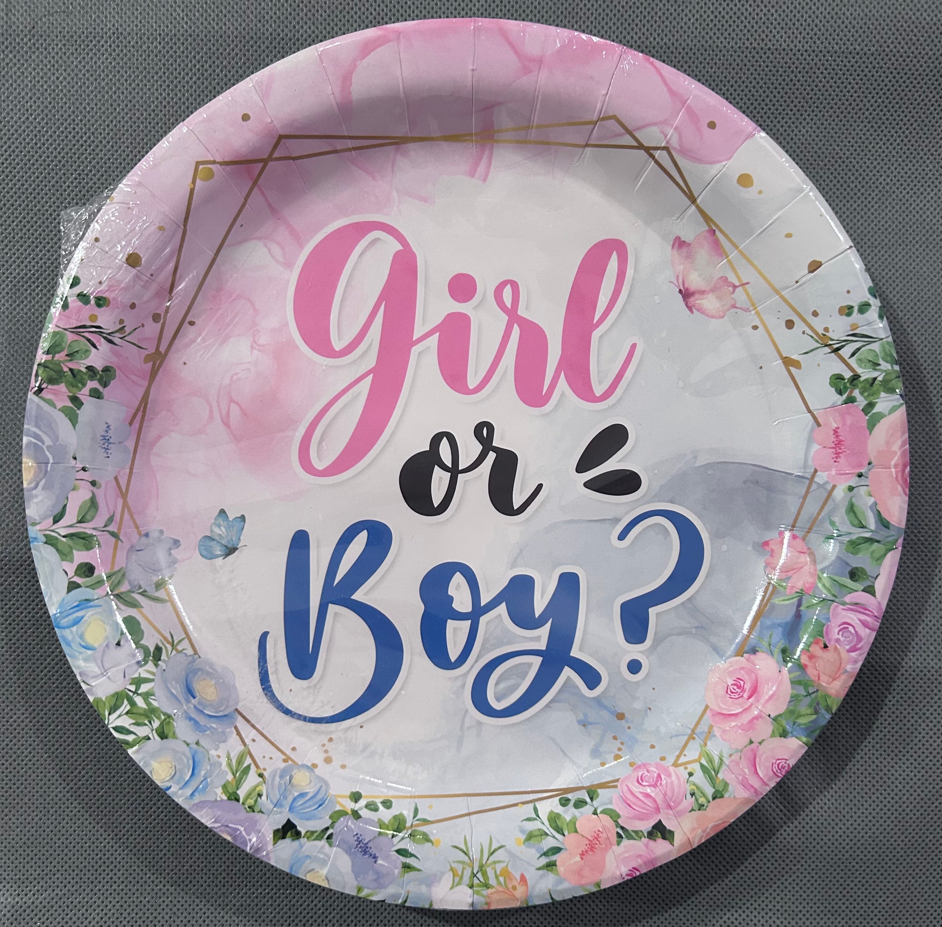 Gender reveal party set