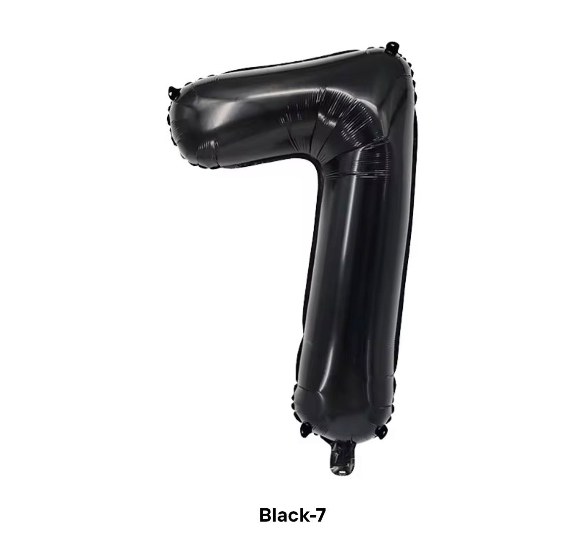 Black number balloon 100cm