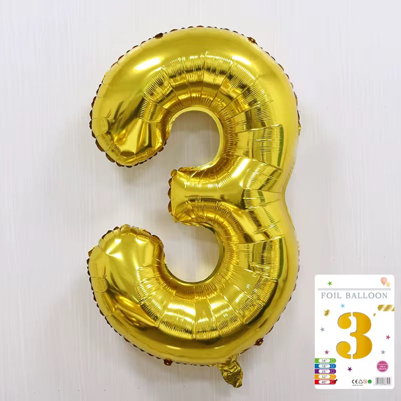 Gold number balloon 100cm