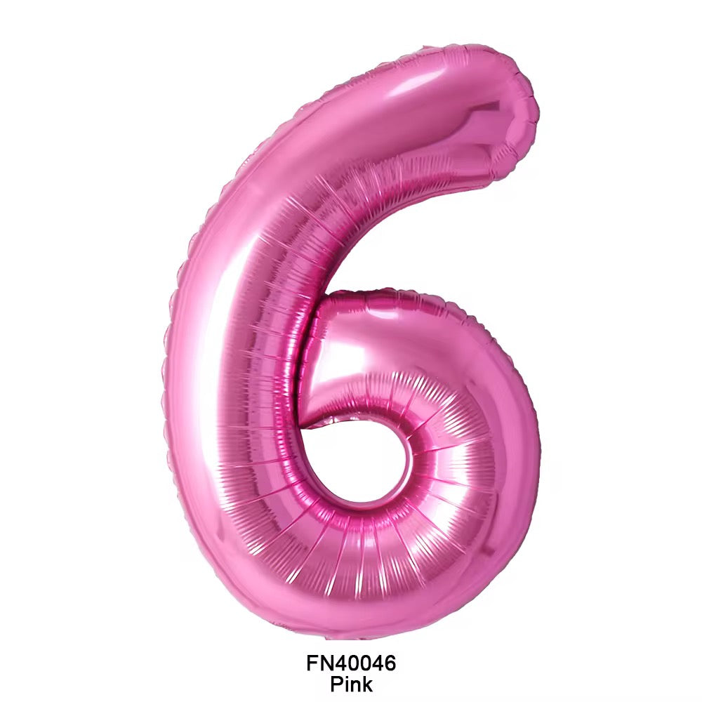 Pink number balloon 100cm