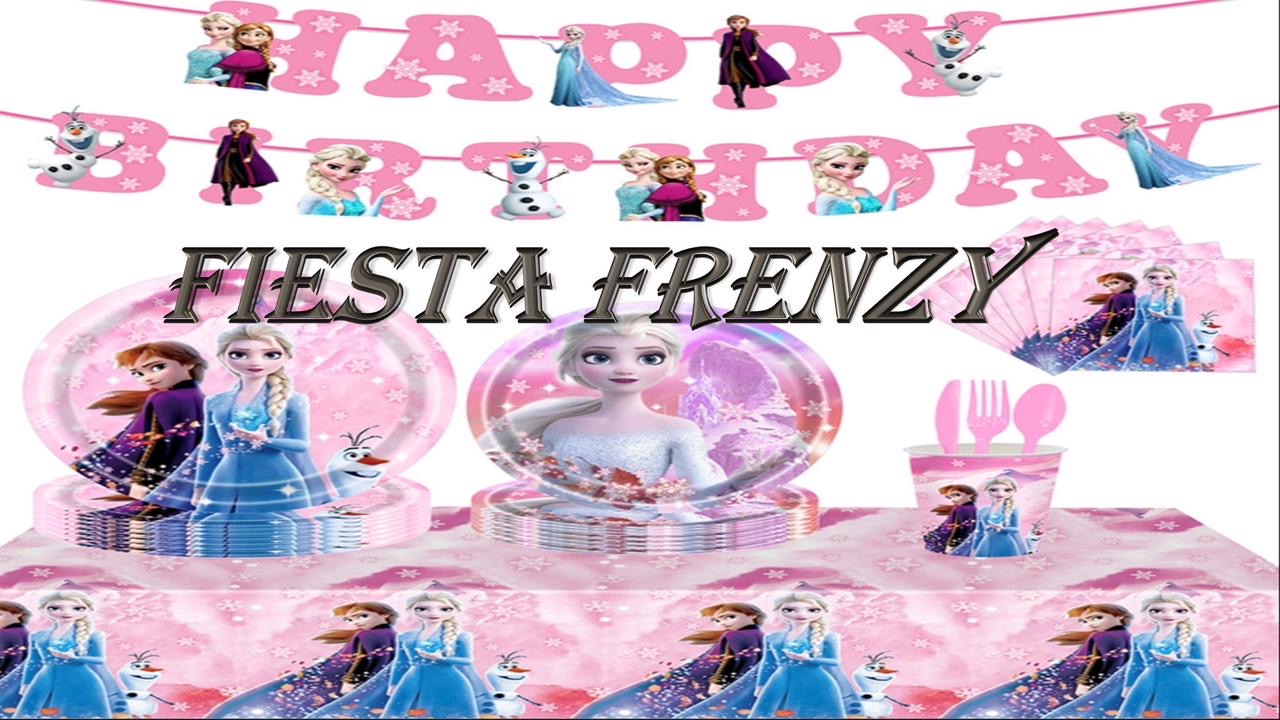 Elsa frozen pink party set