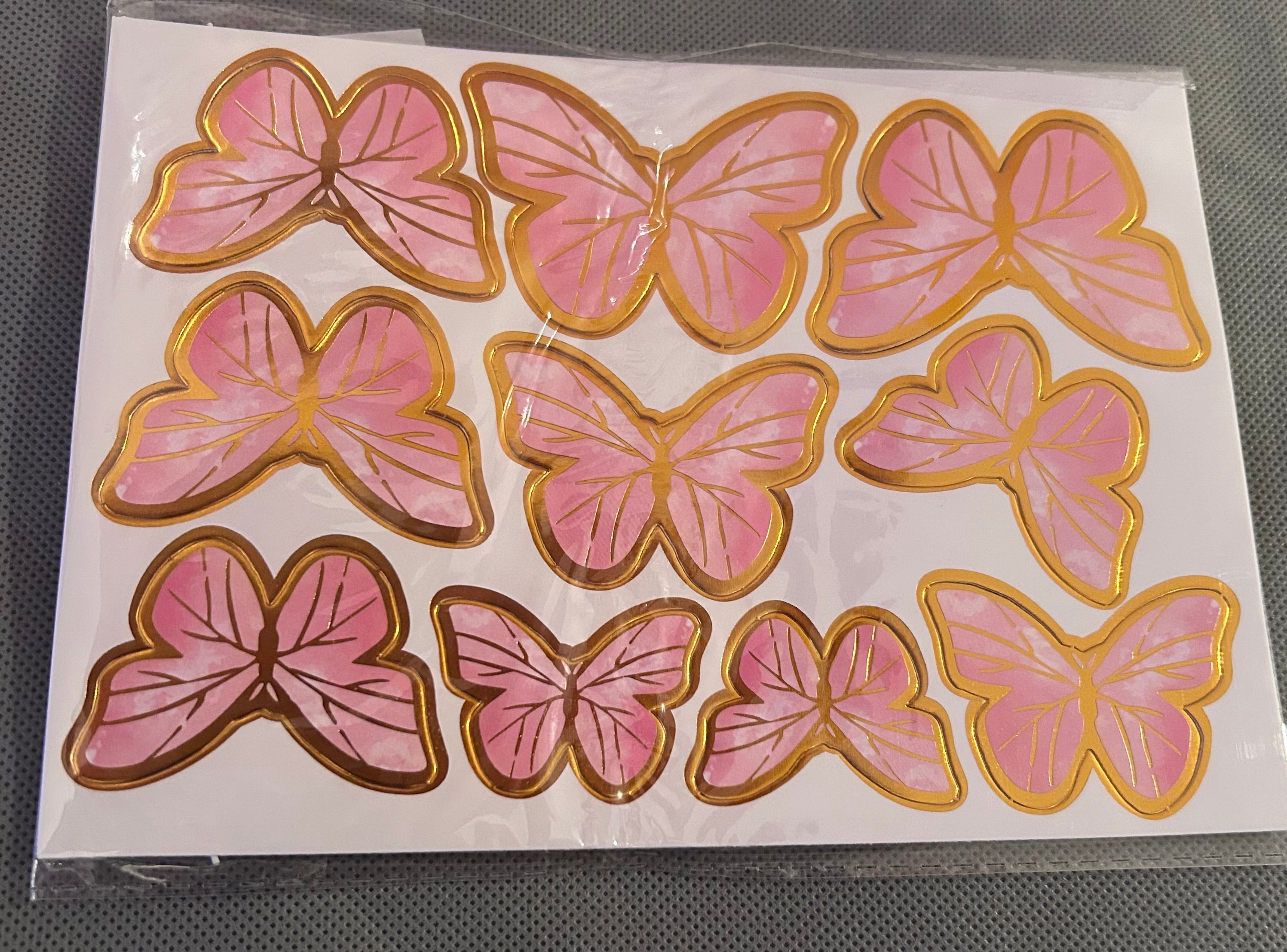 Butterfly pink and white party set