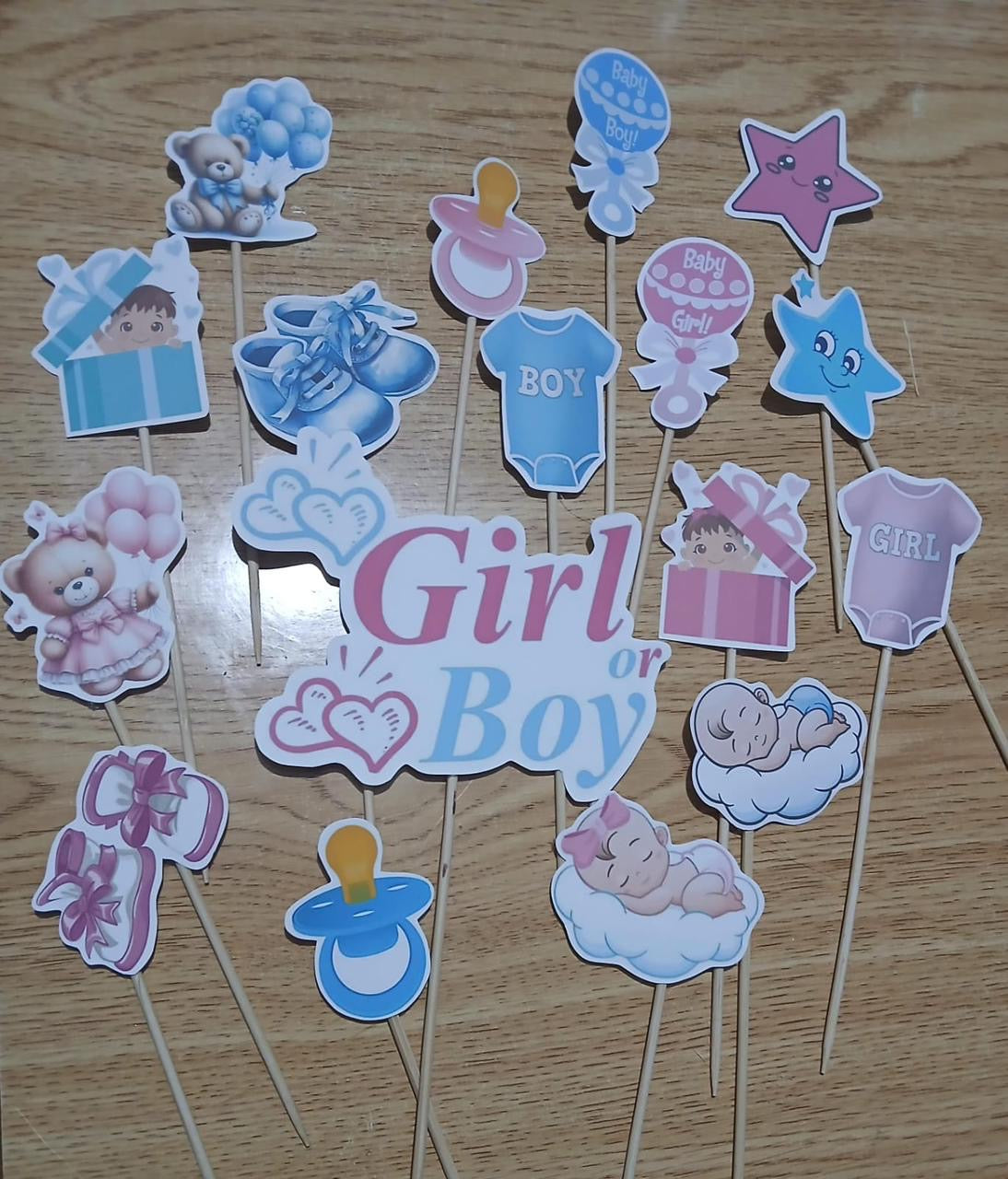 Gender reveal (girl or boy) party set