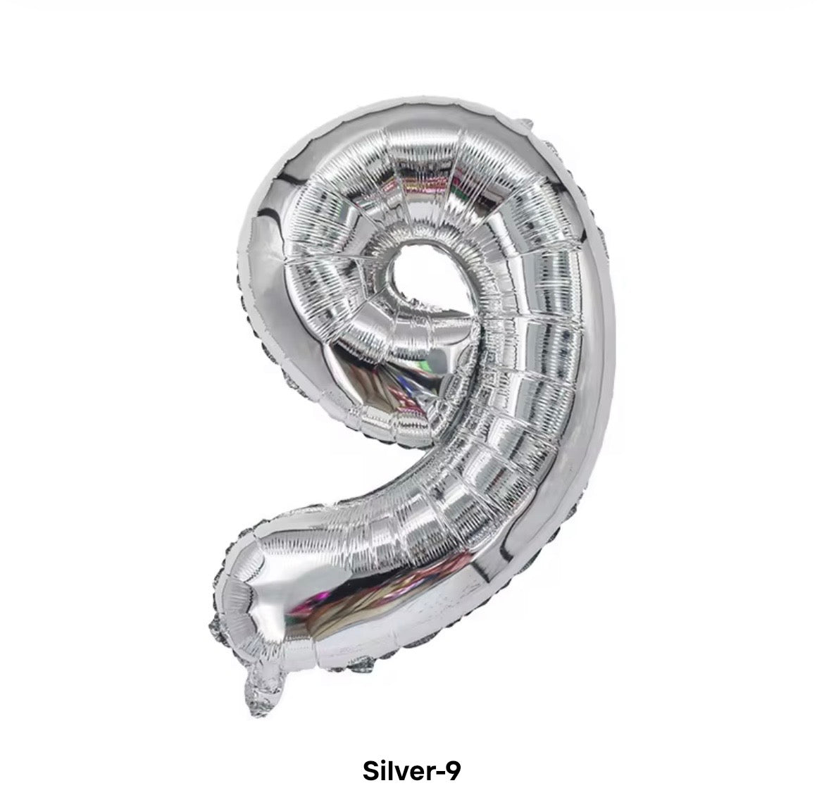 Silver number balloon 100cm