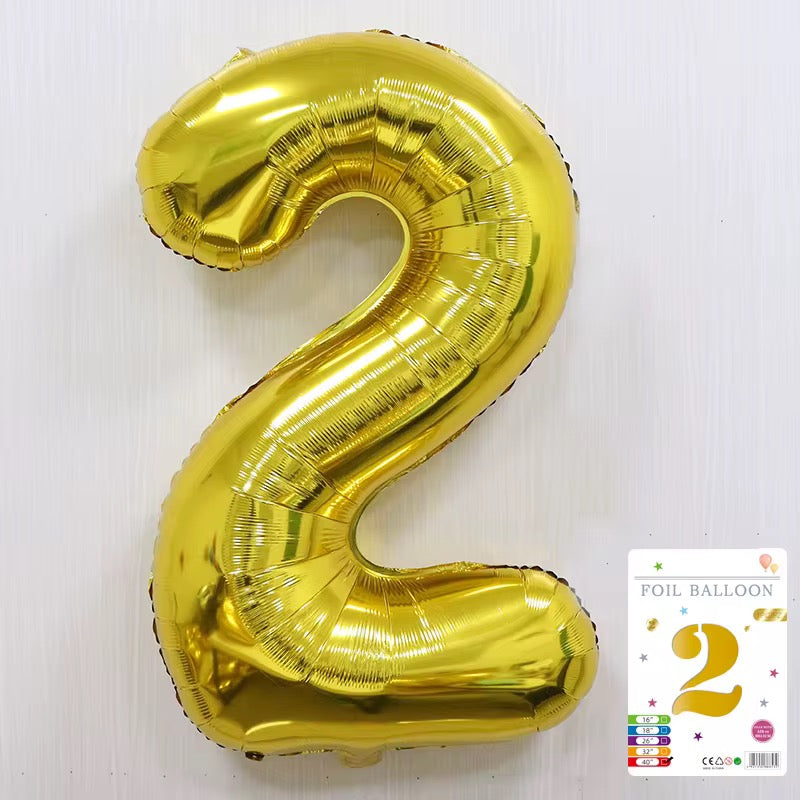 Gold number balloon 100cm