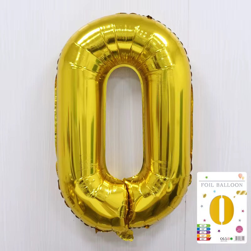 Gold number balloon 100cm