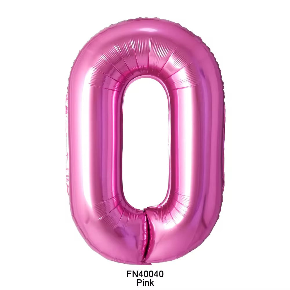 Pink number balloon 100cm