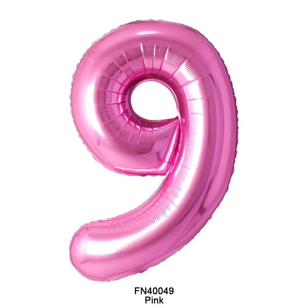 Pink number balloon 100cm