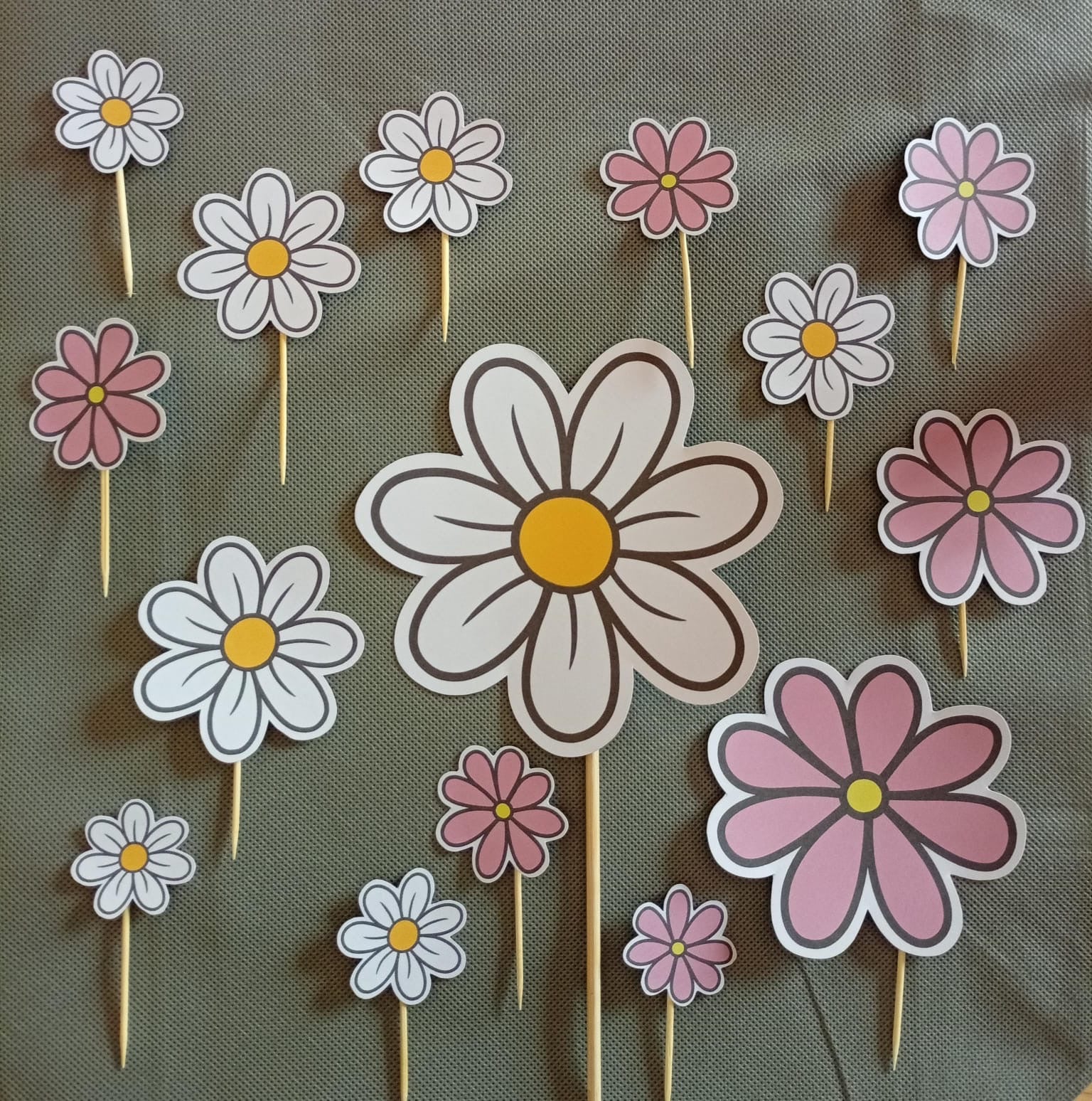 Daisy Flowers pink party set