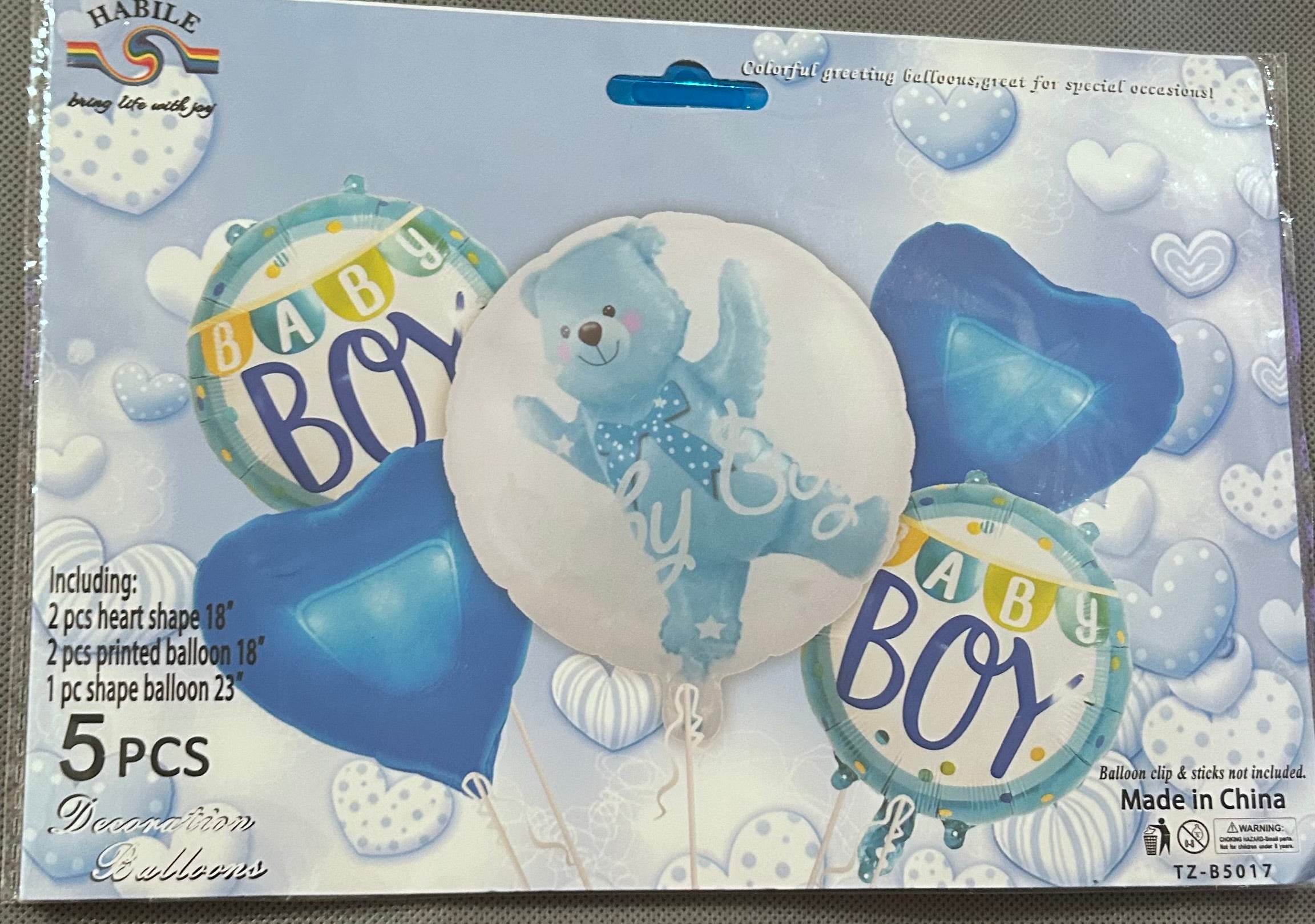 Gender reveal (girl or boy) party set