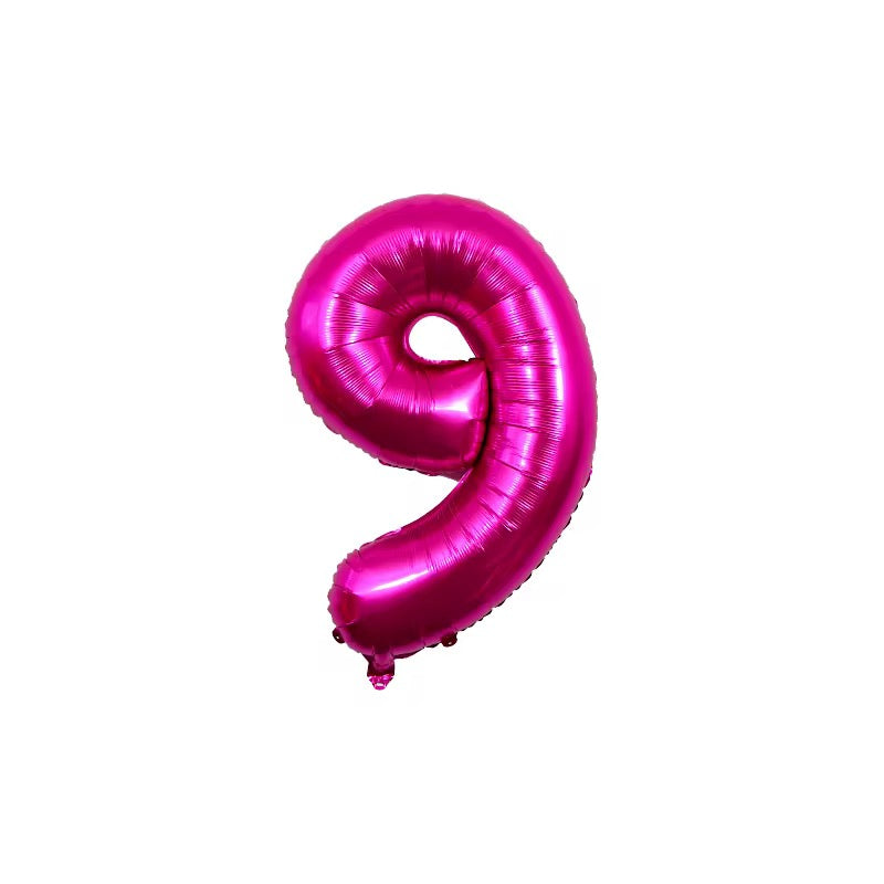 Fuchsia Number Balloon