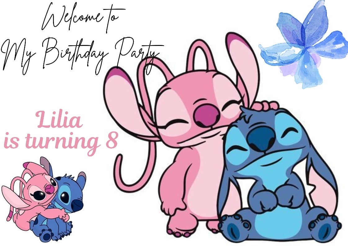 Stitch pink & blue party set