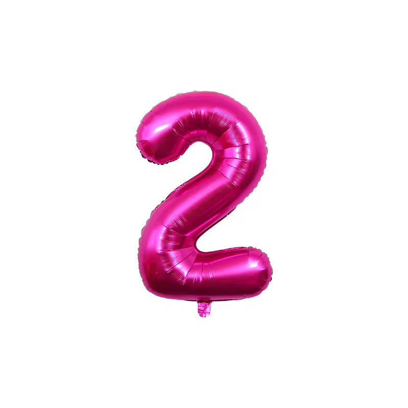 Fuchsia Number Balloon