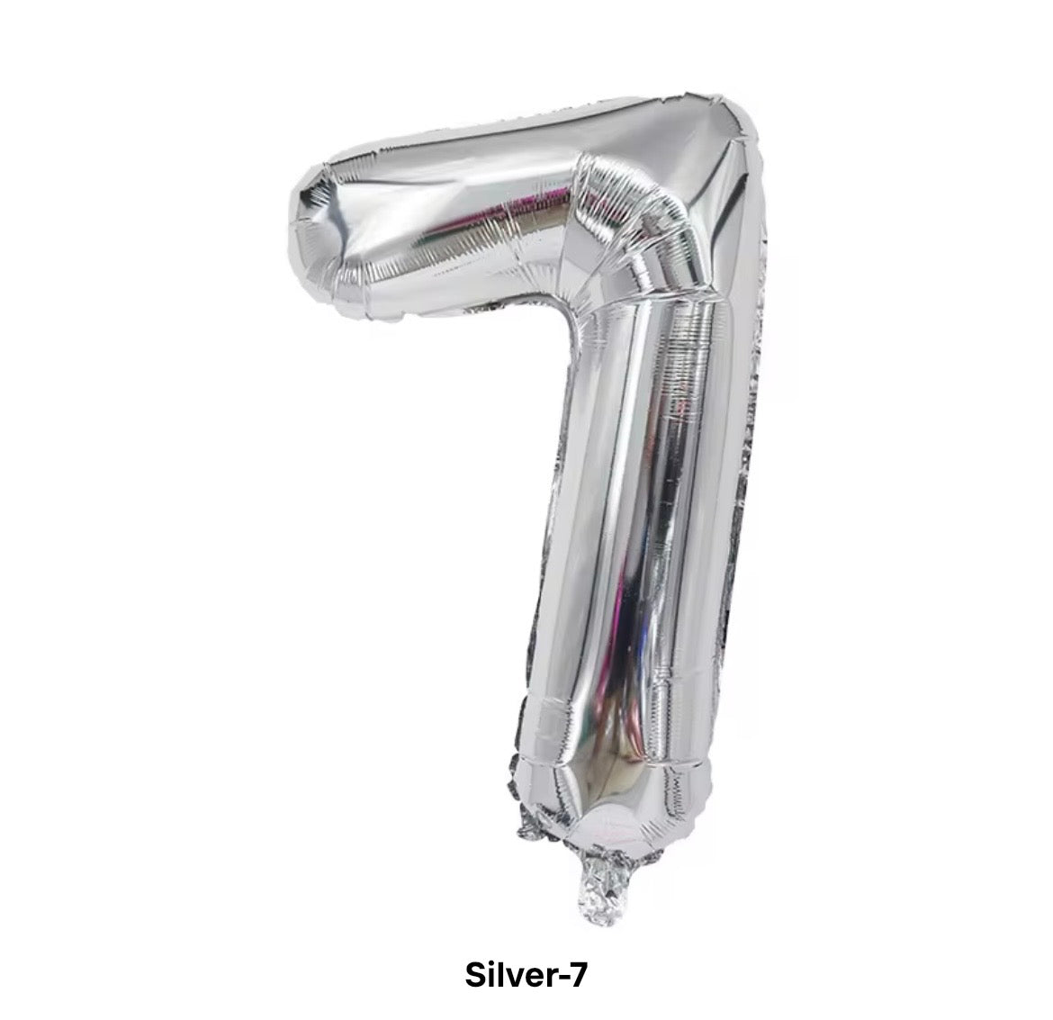 Silver number balloon 100cm