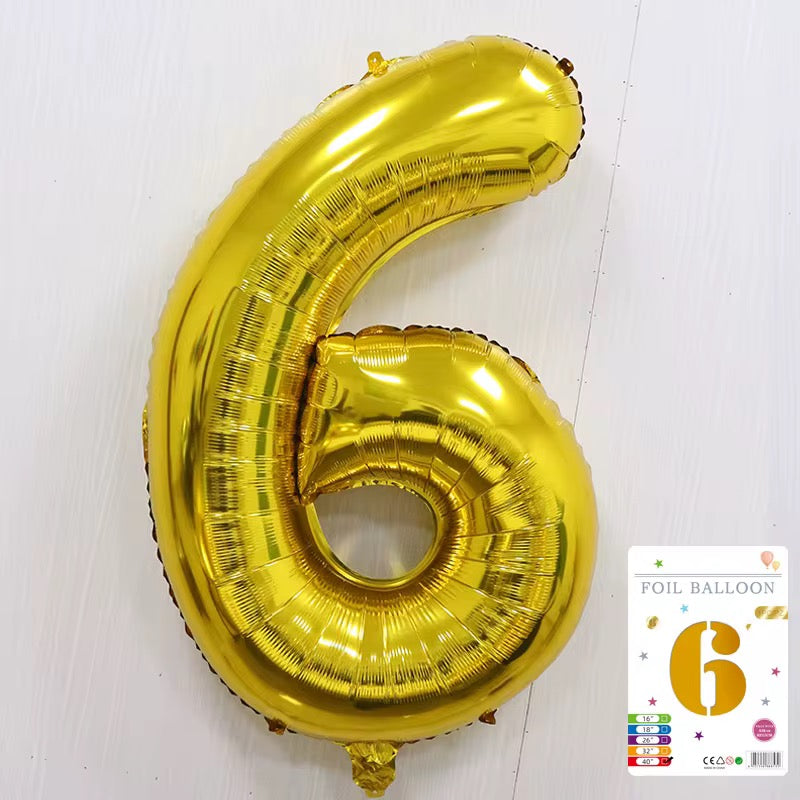 Gold number balloon 100cm