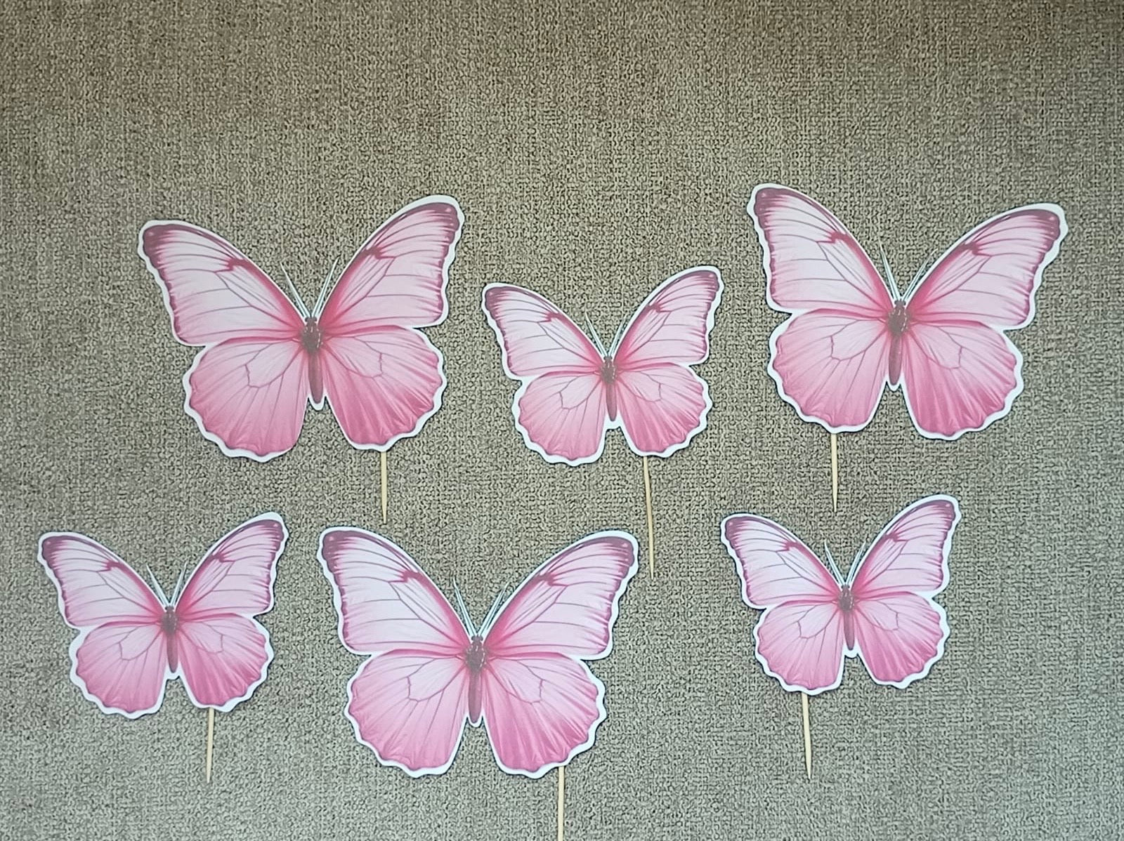 Butterfly pink and white party set