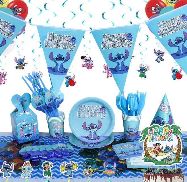 Stitch blue party set