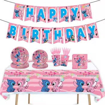 Stitch pink party set