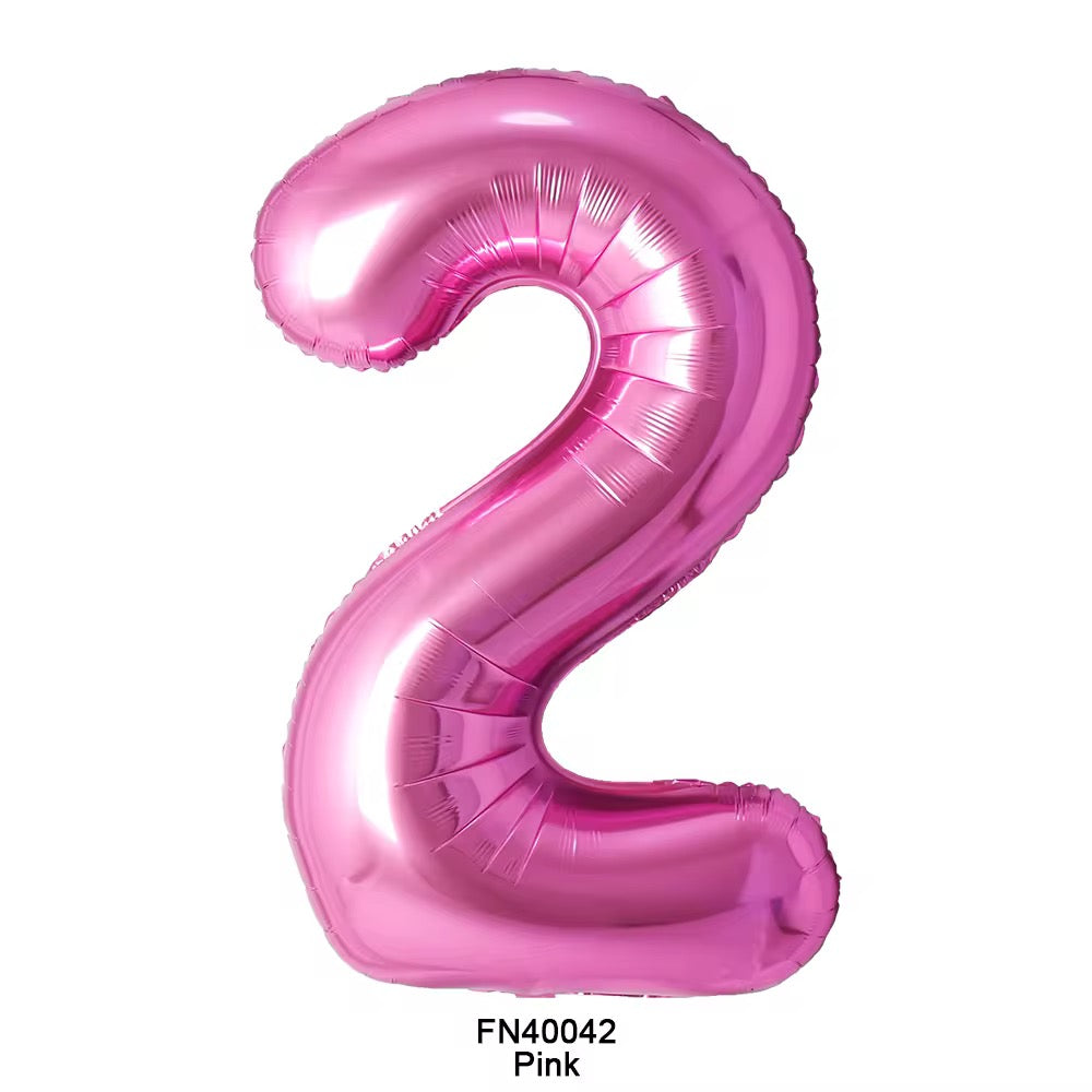 Pink number balloon 100cm