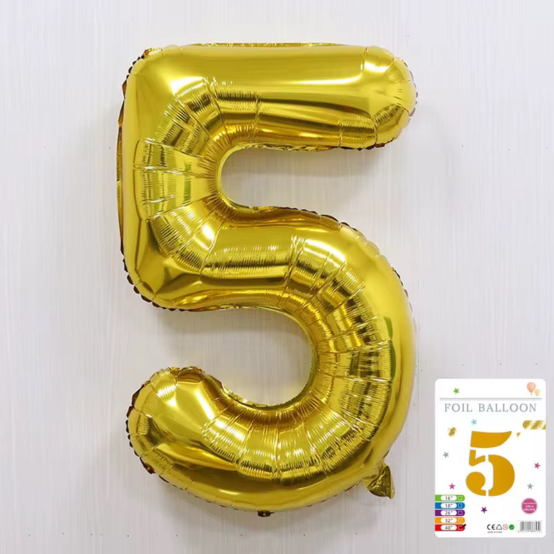 Gold number balloon 100cm