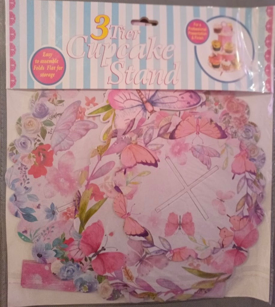 Butterfly pink and white party set