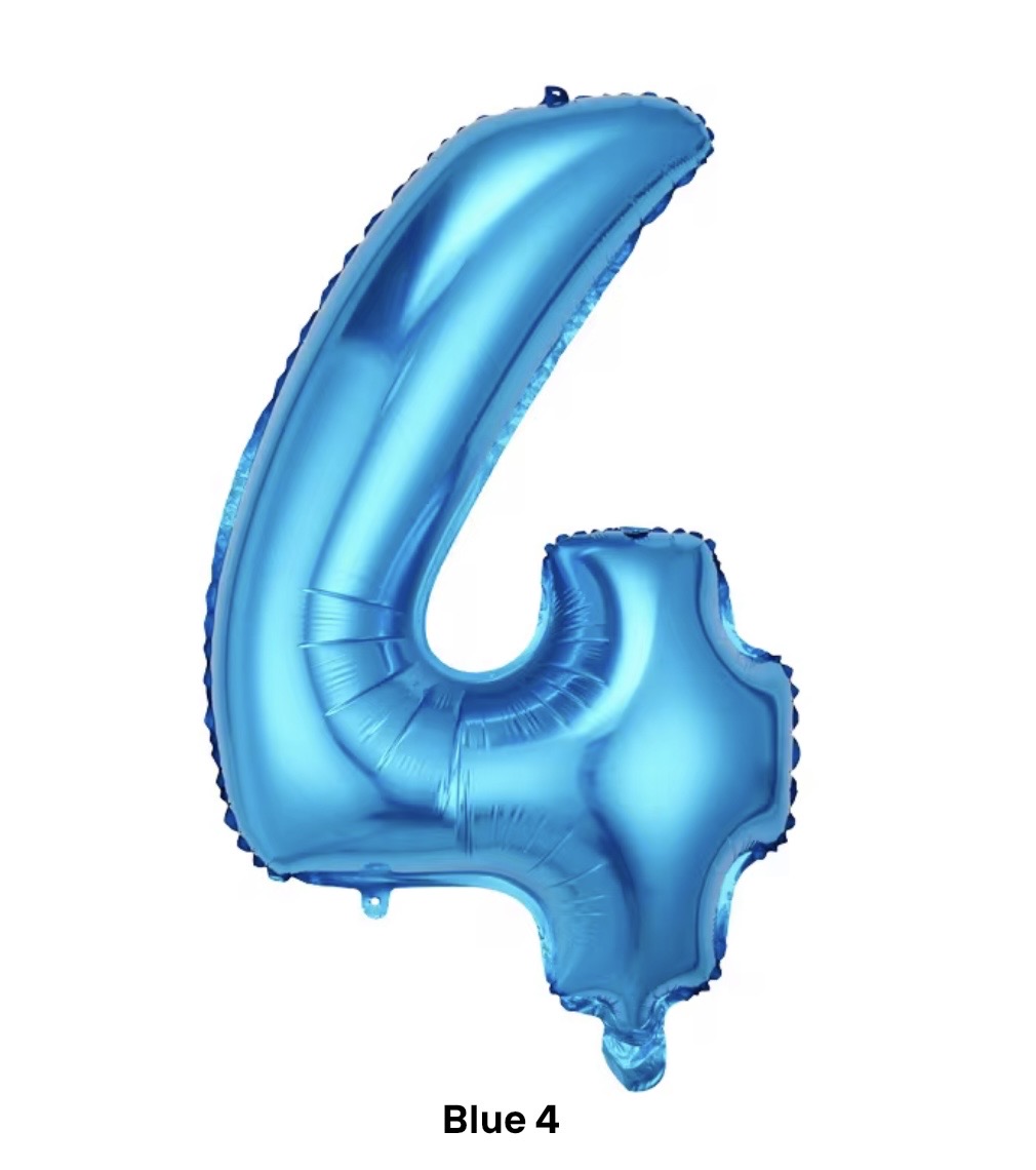 Blue Number balloons