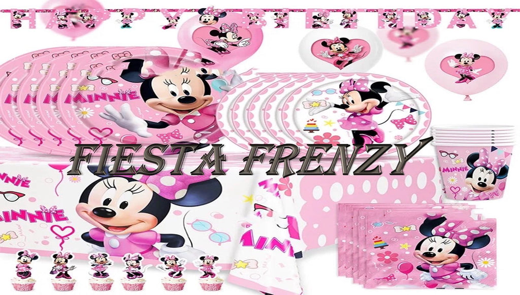 Minnie mouse pink party set