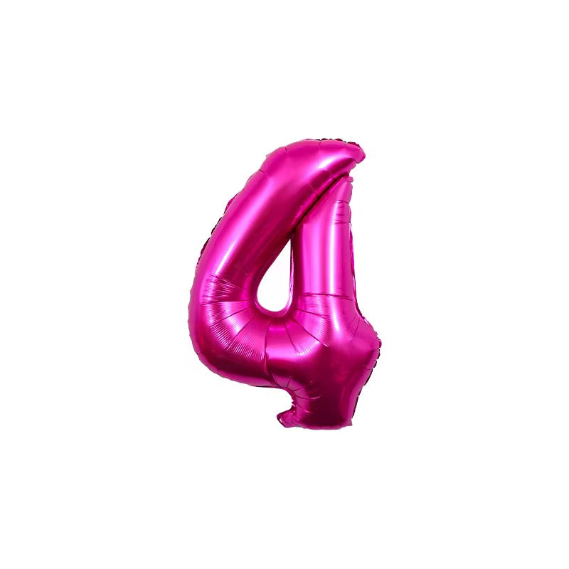 Fuchsia Number Balloon