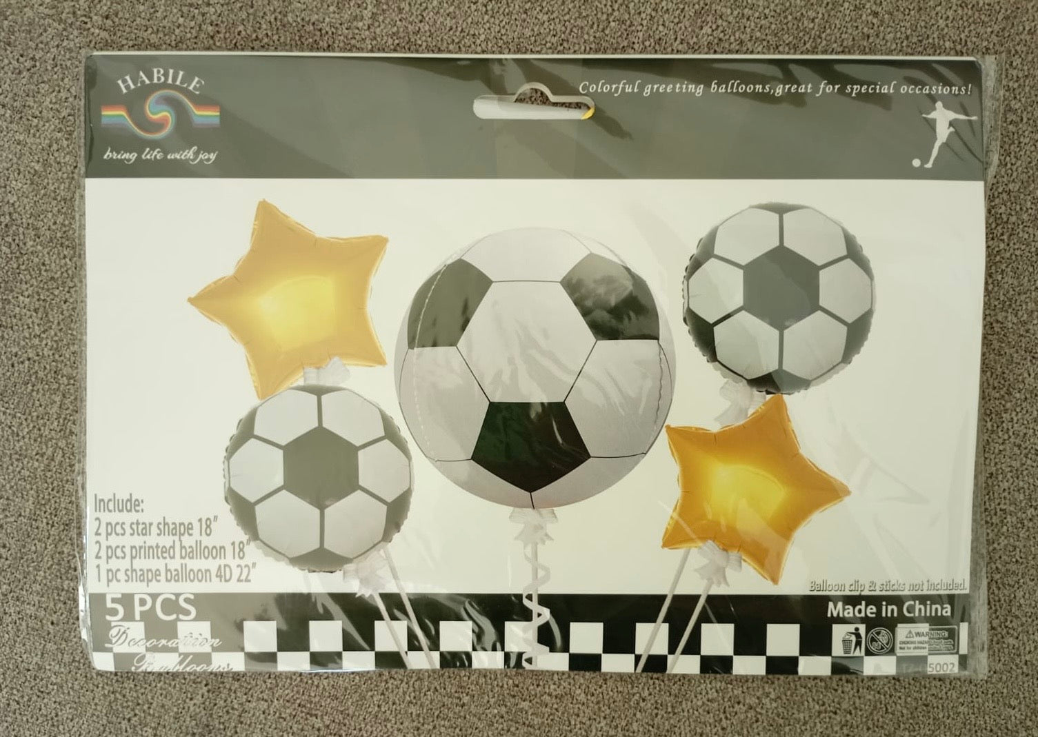 Football black and white party set
