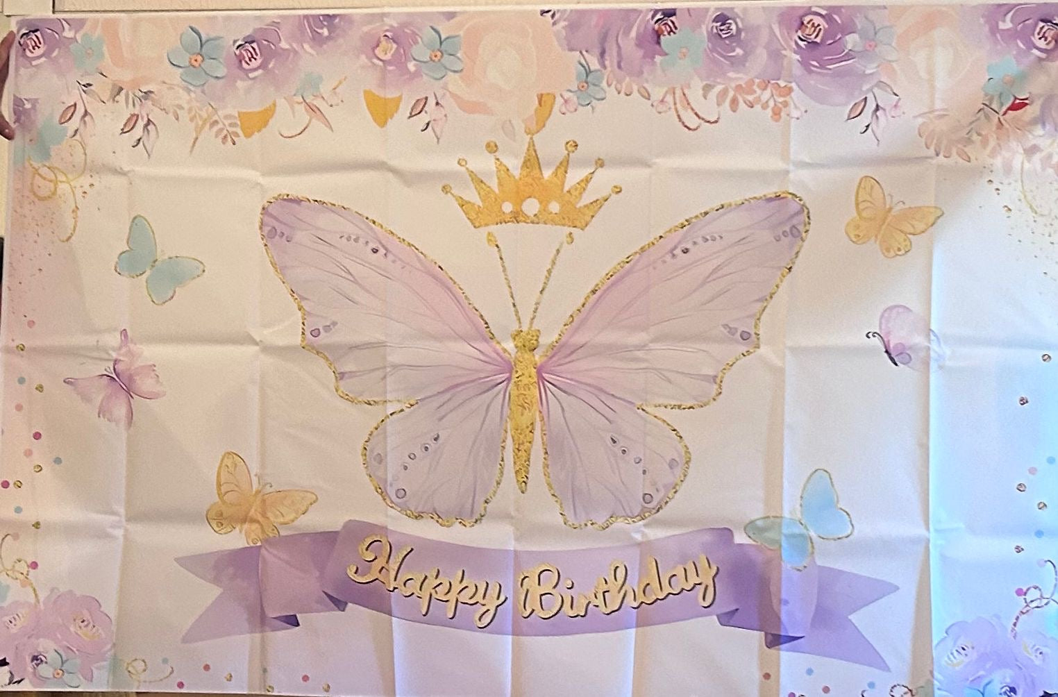 Butterfly purple party set