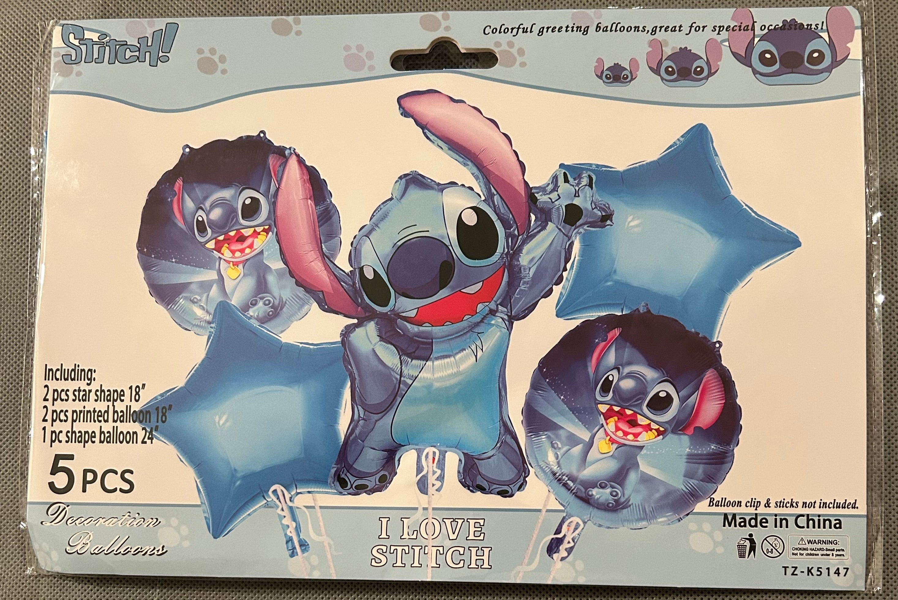 Stitch pink & blue party set