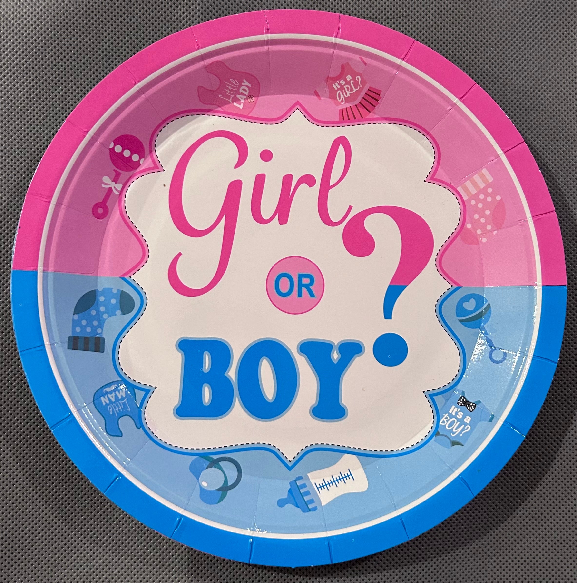Gender reveal (girl or boy) party set