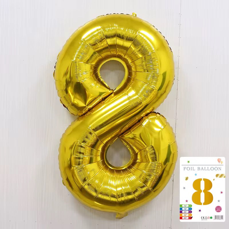 Gold number balloon 100cm