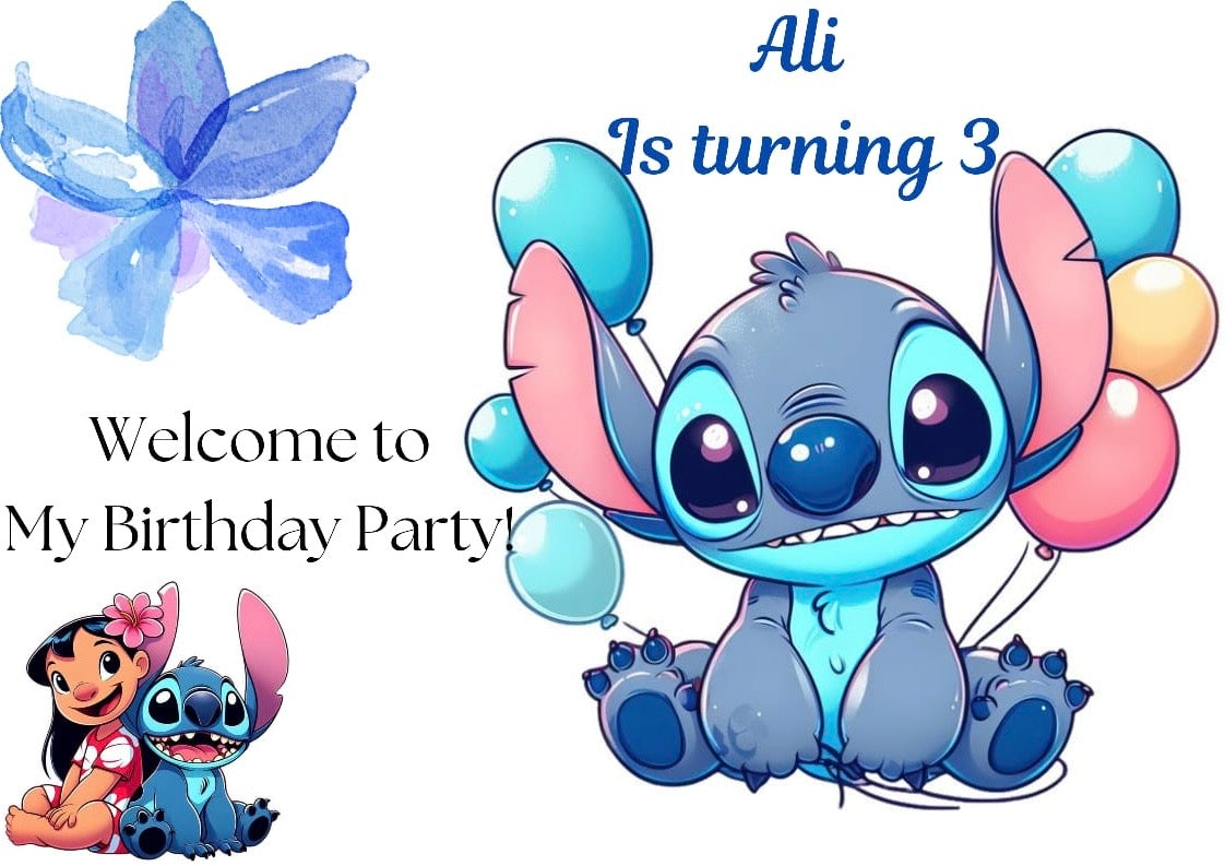 Stitch blue party set