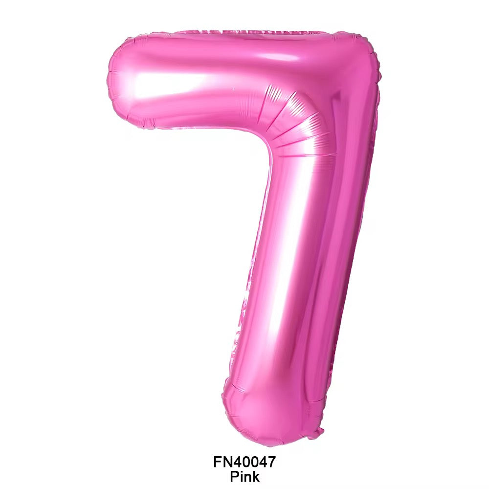 Pink number balloon 100cm