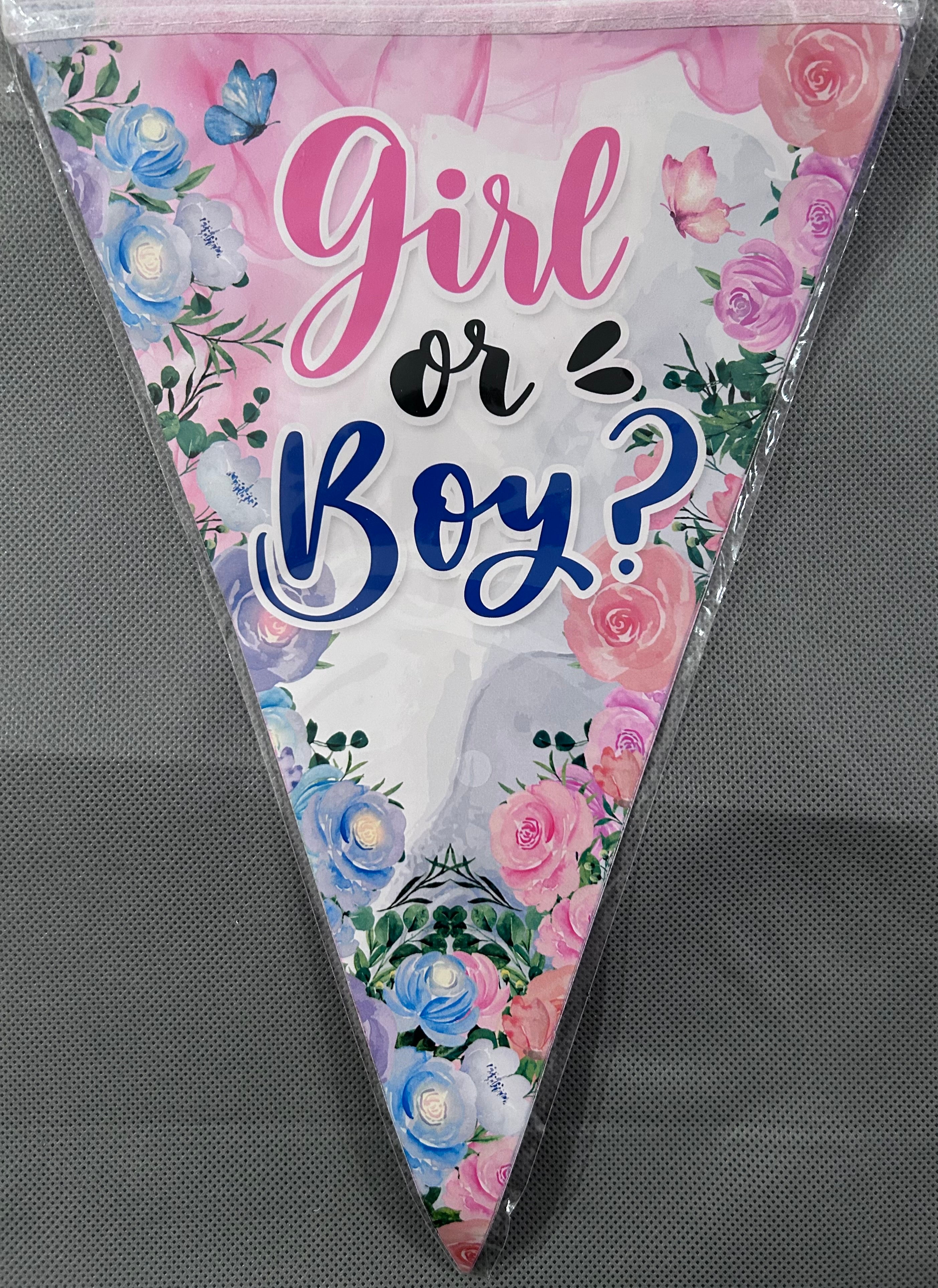 Gender reveal party set