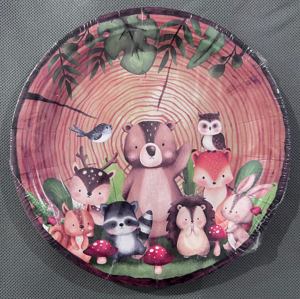 Wood forest animals party set