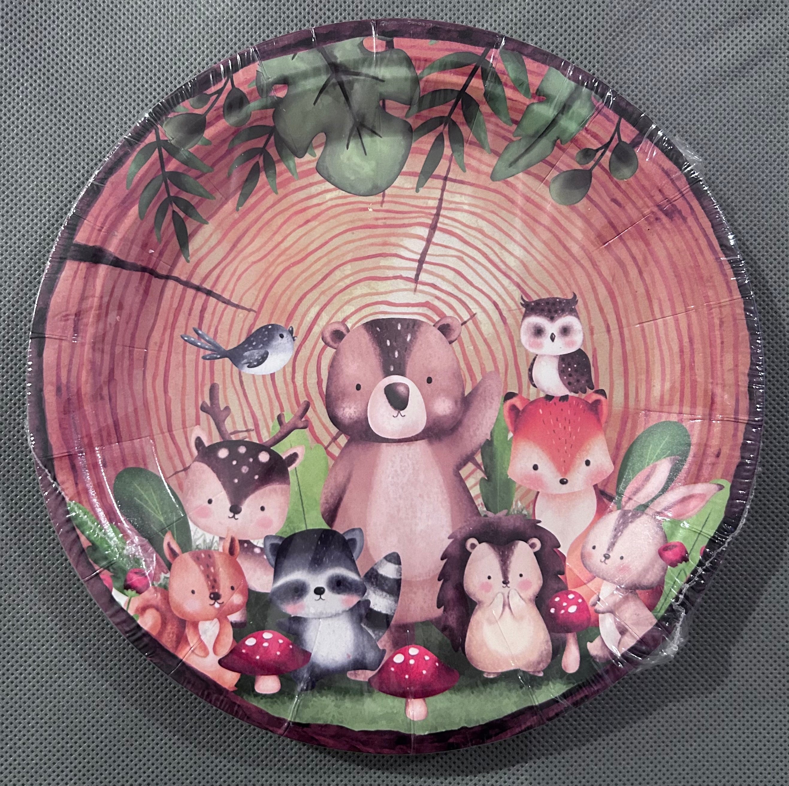 Wood forest animals party set