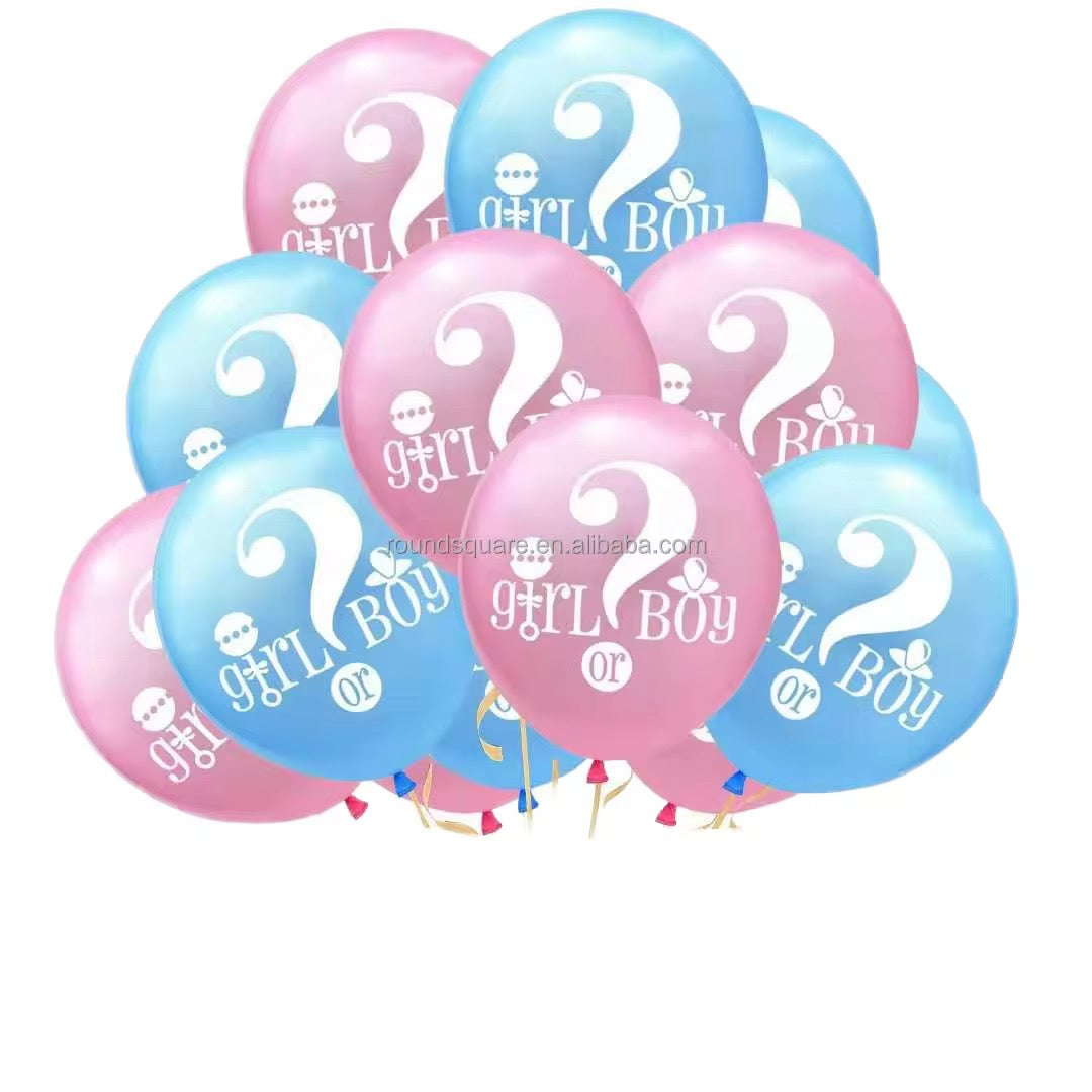 Gender reveal (girl or boy) party set