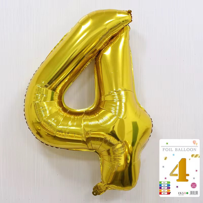 Gold number balloon 100cm
