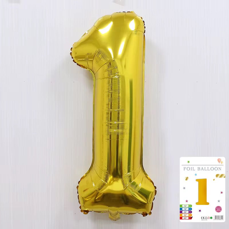 Gold number balloon 100cm
