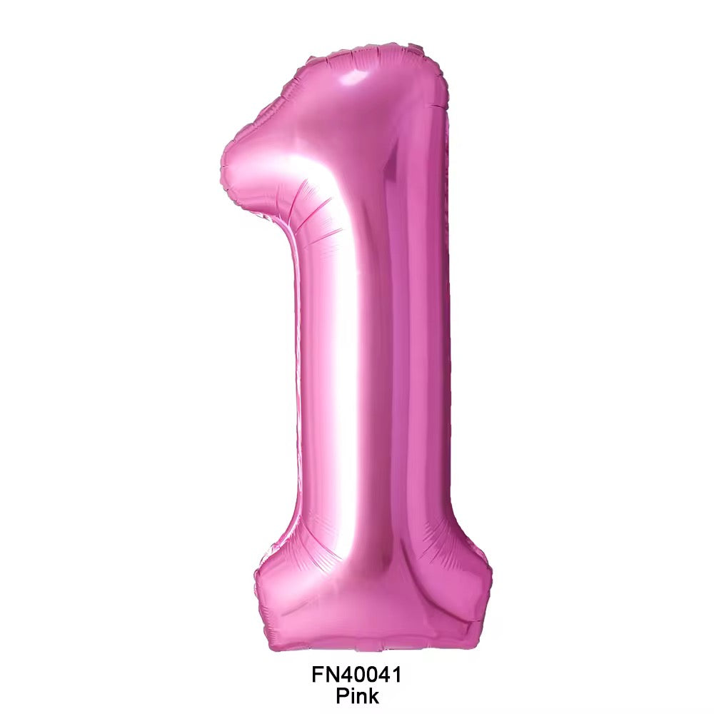 Pink number balloon 100cm