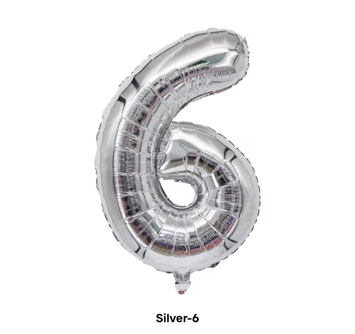 Silver number balloon 100cm