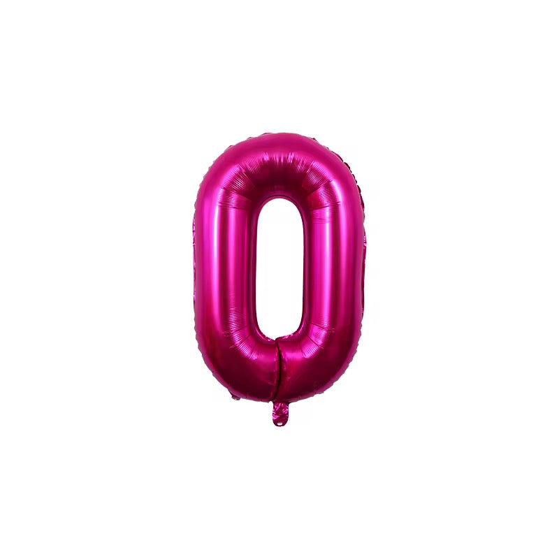 Fuchsia Number Balloon