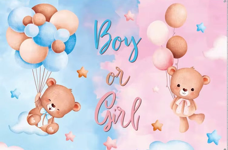 Gender reveal party set