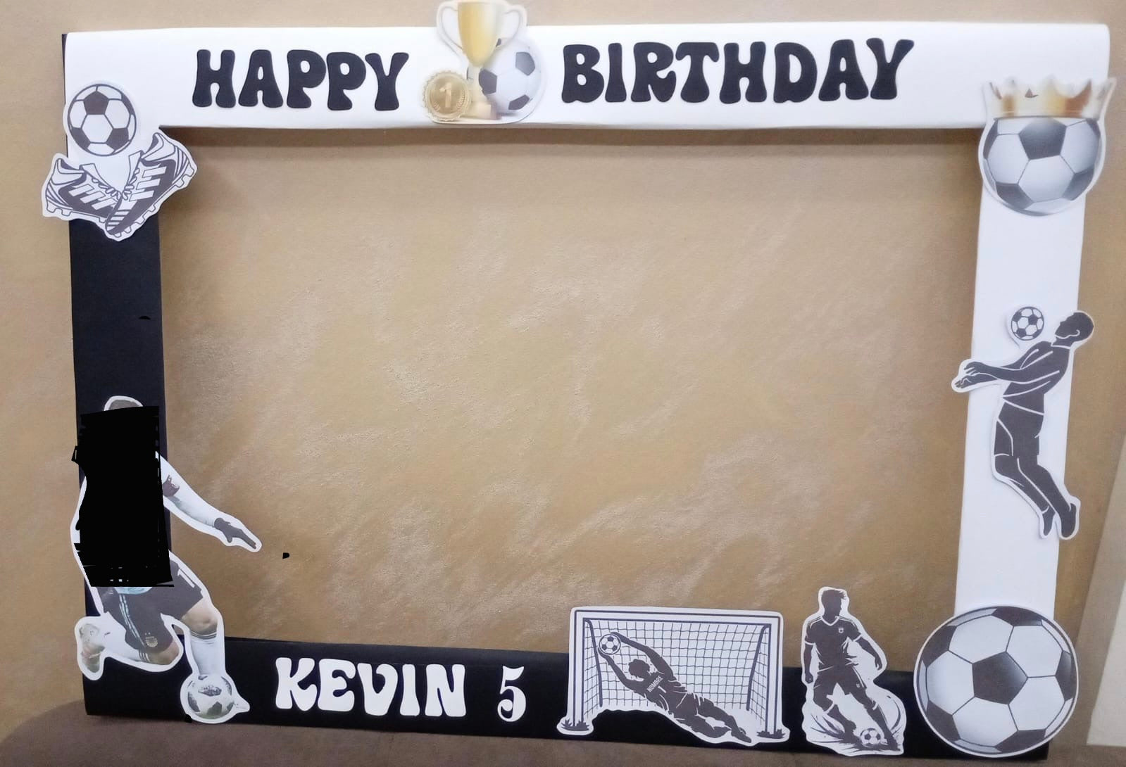 Football black and white party set