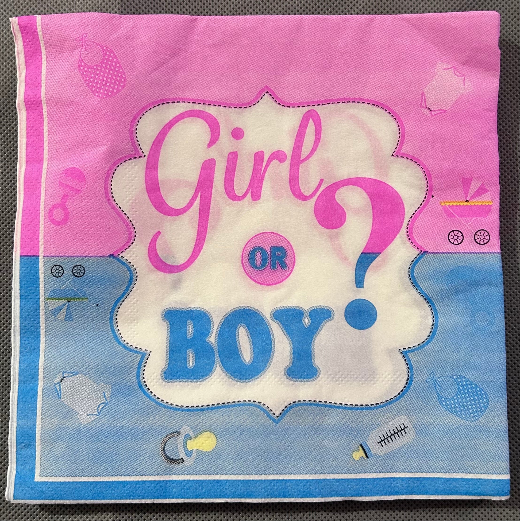 Gender reveal (girl or boy) party set
